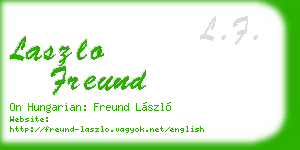 laszlo freund business card