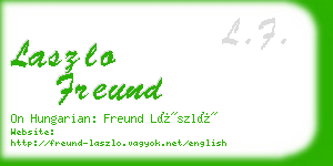 laszlo freund business card